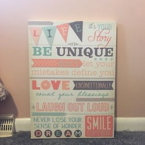 Inspirational Quote Wall Hanging